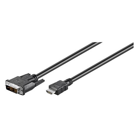 Goobay | Male | 18+1 pin digital DVI (Single-Link) | Male | 19 pin HDMI Type A | 2 m | Black